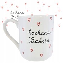 KUBEK na dzień BABCI elegancki KOCHANA BABCIA serduszka kubek 330ml