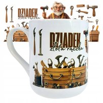 KUBEK na dzień Dziadka kubek ceramiczny Dziadek złota rączka 330ml
