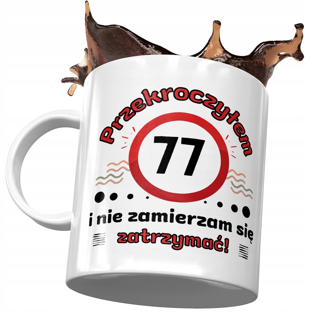 Mememe 77 Kubek na Urodziny 77 77me 77-me Idealny Prezent z Nadrukiem ze Zdjęciem ...