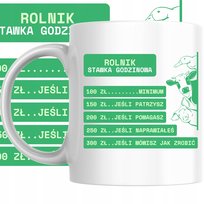 KUBEK NADRUK ROLNIK ŻNIWA WIEŚ POLE HUMOR PRACA UPOMINEK PREZENT