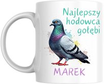 Kubek Najlepszy hodowca gołębi z imieniem gołąb dla hodowcy na urodziny