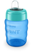 Kubek niekapek AVENT SCF553/05 - 260ml niebieski miękki ustnik od 9 miesięcy dziecko silikonowy łatwe czyszczenie ergonomiczny dla dzieci Philips
