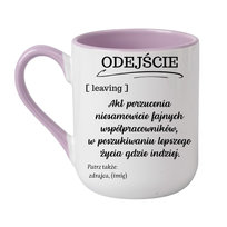 Kubek Odejście z pracy Prezent na Pożegnanie do pracy 330 coffee fioletowy