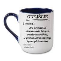 Kubek Odejście z pracy Prezent na Pożegnanie do pracy Granatowy 330 coffee