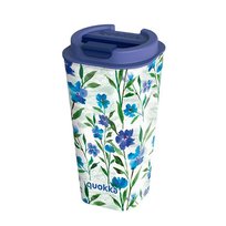 Kubek Plastikowy Quokka Vaso Cafe Doble Pared - Z Podwójnymi Ściankami 450 Ml (Ditsy Bloom)