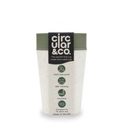 Kubek plastikowy wielorazowy, Cream & Honest Green, 227 ml, Circular&Co.