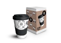 Kubek podróżny porcelanowy Po kawie wszystko się da 350 ml Inna marka