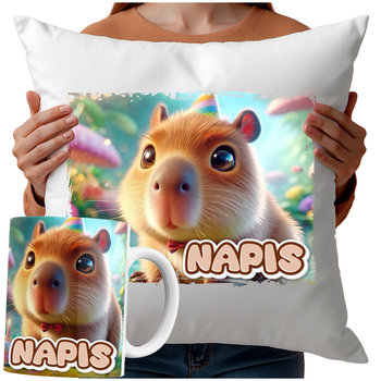 Kubek Poduszka Kapibara 330Ml 40X40Cm  Z Napisem I Nadrukiem Prezent - Inny producent