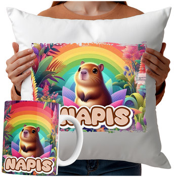 Kubek Poduszka Kapibara 330Ml 40X40Cm  Z Napisem I Nadrukiem Prezent - Inny producent