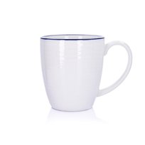 Kubek Porcelanowy 400 Ml Biało-Granatowy Ręcznie Wykonany KROG DUKA DUKA
