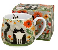 Kubek porcelanowy, baryłka Koci Świat - ŁĄKA (window box), 430 ml, DUO Gift DUO Gift