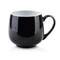 Kubek porcelanowy CAL BLACK 390 ml, AffekDesign, czarny AffekDesign