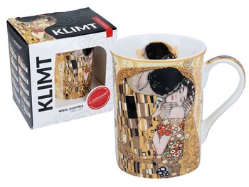 Kubek porcelanowy, Classic New - G.Klimt - The Kiss (tło kremowe), 400 ml, Carmani - Carmani