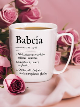 Kubek porcelanowy DEFINICJA BABCI 380 ml, Nadwyraz.com biały - Nadwyraz.com