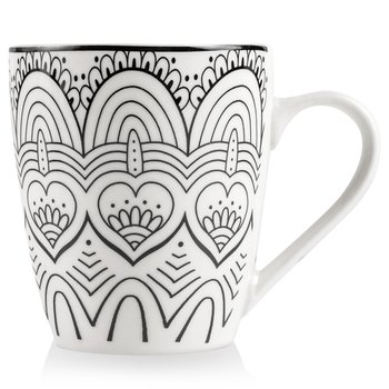 Kubek porcelanowy Do Picia Kawy Herbaty Napojów Biały Czarny Maya 370 ml NAVA - NAVA
