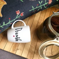 Kubek porcelanowy DZIADEK 300 ml, Jedrki biały