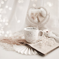 Kubek porcelanowy, Dzień Mamy, Kocham Cię Mamo - nakrapiany, 300 ml, Nadzwyczajnie