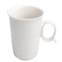 Kubek porcelanowy Florina Mona 400 ml biały do zmywarki i mikrofali Florina