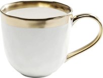 Kubek porcelanowy, gładki, Bell, Kare Design, biało-złoty Kare Design