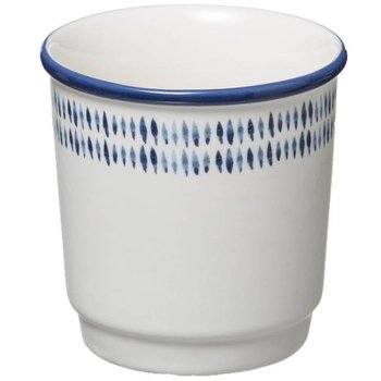 Kubek porcelanowy, klasyczny, MODELLO III: Wzór 1, 90 ml, MIA home, biały - MIA home