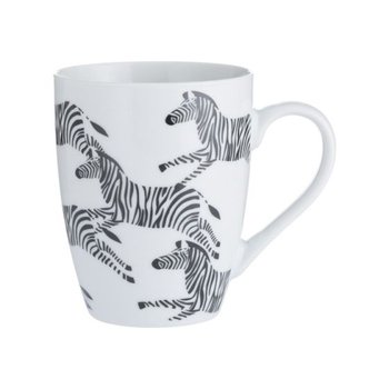 Kubek porcelanowy, klasyczny, Zebra, 380 ml, Price & Kensington, biały - Price&Kensington