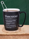 Kubek porcelanowy Nauczyciel / Kubek Dla Kubek porcelanowy Nauczyciela / Czarny Matowy Z Uchem Nadwyraz.com - Nadwyraz.com
