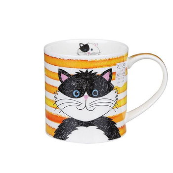 Kubek porcelanowy Orkney - Stripy Cats Yellow, Koty 350 ml, Dunoon - Dunoon