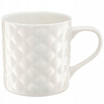 Kubek porcelanowy pikowany Glamour 420 ml AMBITION biały - Ambition