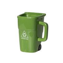 Kubek porcelanowy śmietnik, 410ml, Gift World zielony PREZENT do biura na biurko śmieszny Gadget Master