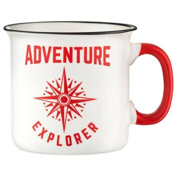 Kubek porcelanowy, z napisami, Adventure Explorer, 510 ml, Ambition - Ambition