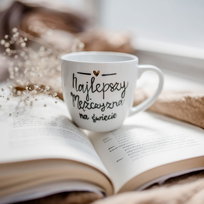 Kubek porcelanowy, z napisami, Najlepszy mężczyzna na świecie, 300 ml, Nadzwyczajnie, biały