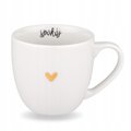 Kubek porcelanowy, z napisami, Spokój, 300 ml, Nadzwyczajnie, biały - Nadzwyczajnie