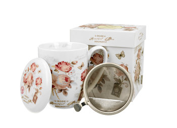 Kubek porcelanowy, z zaparzaczem, 360 ml, DUO Gift - Duo