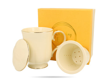 Kubek porcelanowy, z zaparzaczem, 450 ml, DUO Gift - Duo