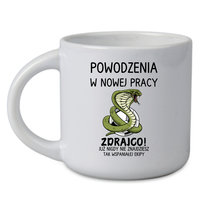 Kubek Powodzenia w nowej pracy zdrajco! zabawny kubek 400 Biały