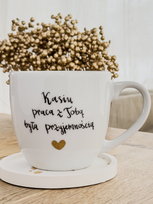 Kubek Praca z Tobą BYŁA przyjemnością kubek prezent dla koleżanki z pracy filiżanka pojemność do wyboru