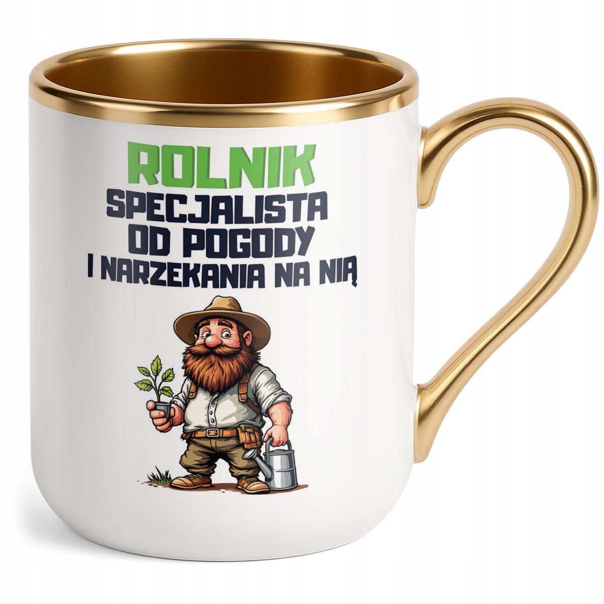 Kubek Premium Złoty Rolnik Dla Rolnika Traktor Zabawny Prezent - Bullz ...
