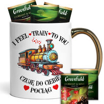 KUBEK PREZENT DLA DRUGIEJ POŁÓWKI NA WALENTYNKI CZUJE DO CIEBIE POCIĄG