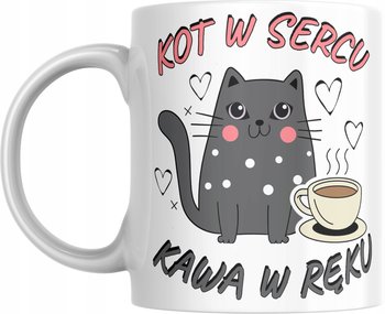 Kubek prezent dla MIŁOŚNIKA KOTÓW Z KOTEM kot kotek KAWA W RĘKU - Kubeczkovo