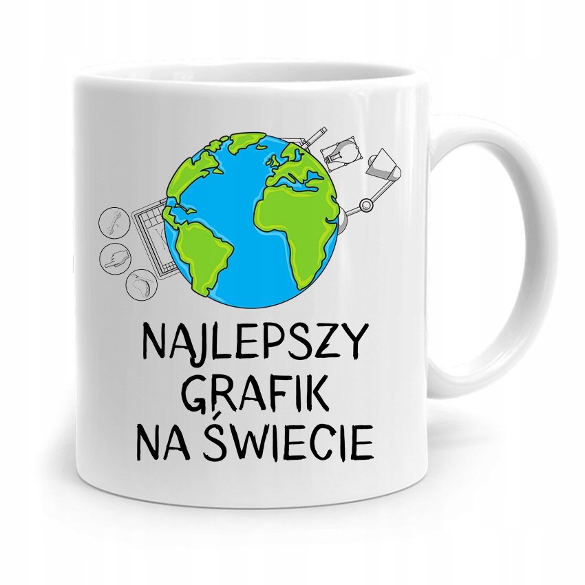 KUBEK PREZENT DLA NAJLEPSZEGO GRAFIKA NA SWIECIE Z Nadrukiem Ze ...