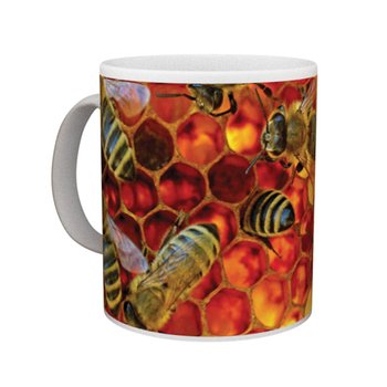Kubek pszczoły na plastrze miodu MOTYW PSZCZELARSKI (1szt) - KUB8 - BEE&HONEY