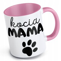 Kubek różowy dla kociego przyjaciela kotek miłośnik kotów kocia mama