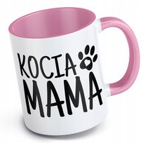 Kubek różowy dla miłośnika kotów kocia mama kociara kotek koteczek