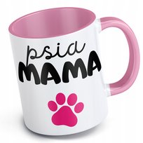 Kubek różowy dla miłośnika piesków psia mama piesek psiak psi przyjaciel