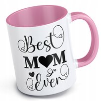 Kubek różowy na dzień matki best mom ever najlepsza mama prezent podarunek