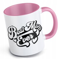 Kubek różowy na dzień matki najlepsza mama best mom ever podarunek prezent