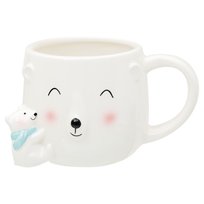 Kubek, Santa's Factory, Biały, Miś, 500 ml