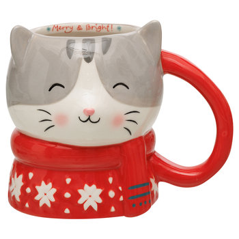 Kubek, Santa's Factory, Kotek, Szary, 450 ml - Empik