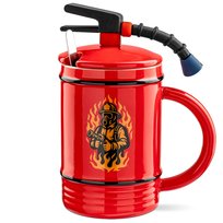 Kubek Strażaka Duży Gaśnica Z Pokrywką I Łyżeczką Ceramiczny 450ml Prezent OSP Straż Pożarna na Kawę Herbatę Gadget Master
