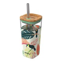 Kubek szklany Dżungla 540 ml QUOKKA, biały